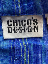 Load image into Gallery viewer, Vintage Chicos Design Pants Womens 1 (32x20.5) Blue 100% Linen Wide Leg Cropped
