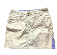 Load image into Gallery viewer, Horny Toad Skirt Womens 2 (31X15) Beige Corduroy A-Line Pearl Snap Pockets Boho

