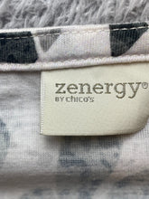 Load image into Gallery viewer, Zenergy by Chicos Shirt Womens 2 (Large) Boxy Artsy AOP Flower Boho Peasant Lady
