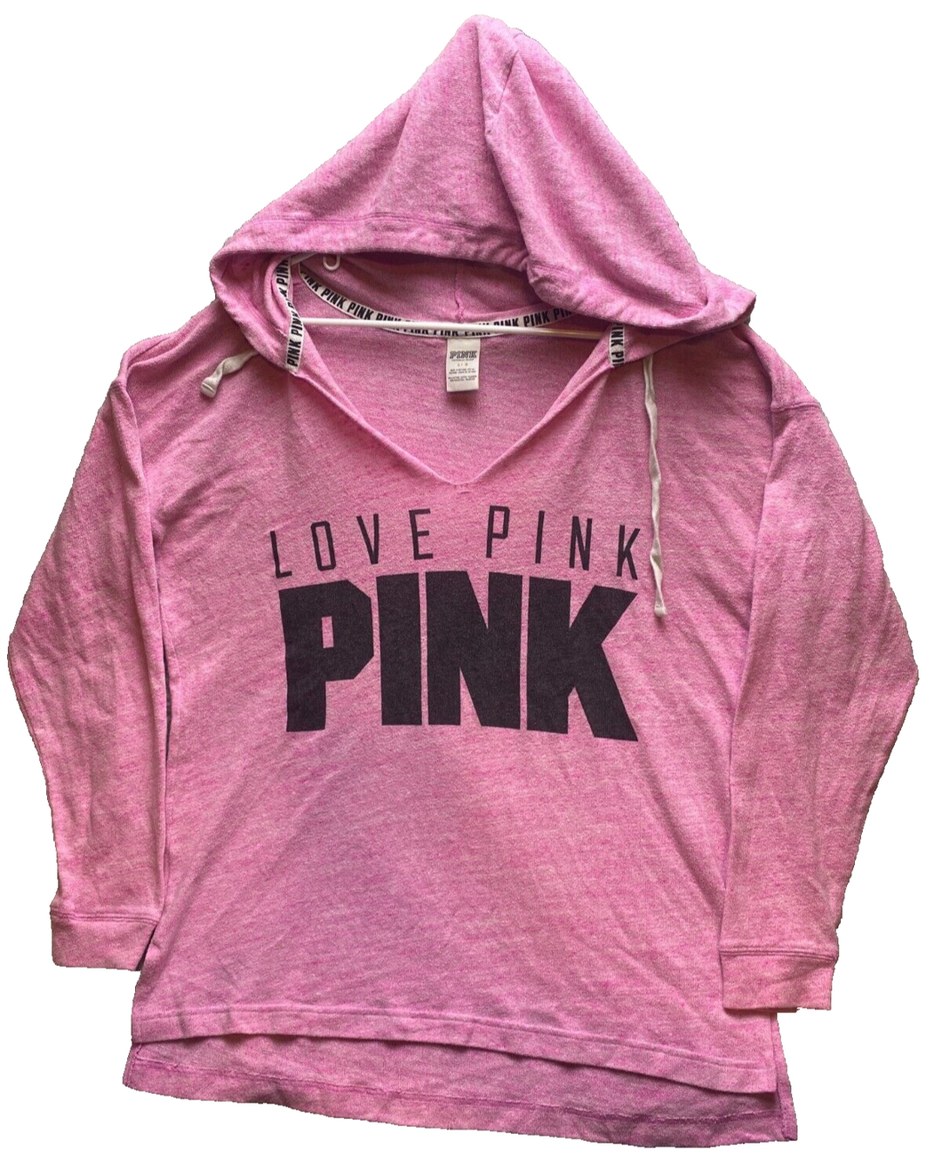 Pink Victoria's Secret Sweatshirt Womens Large Heather Pink Oversized Ladies