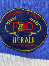 Load image into Gallery viewer, VTG Pull By Herald Shirt Adult 3 Blue White Striped Collared Knitted Polo Mens
