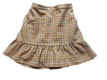 Load image into Gallery viewer, J Crew Skirts Womens 0 (26x16.5) Ruffle Trim Wool Blend Plaid Mercantile A Line
