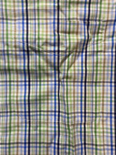 Load image into Gallery viewer, Alan Flusser Shirt Adult Large Green Blue Plaid Button Up Weekend Casual Mens
