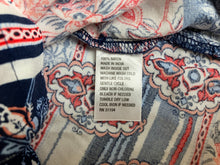 Load image into Gallery viewer, New Directions Dress Womens Large Navy Red AOP Flower 100% Rayon Boho Tunic NWT
