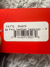 Load image into Gallery viewer, SPANX Leggings Womens Small (23x27) Black Faux Leather Stretch Pull On Biker NWT
