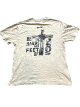 Load image into Gallery viewer, Jesus Shirt Womens Large Beige Salt Sandhill Christian Be The Hands and Feet
