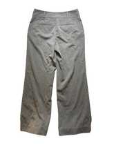 Load image into Gallery viewer, Chicos Pants Womens 1 (33x28) Gray Pinstriped Straight Flat Front Rayon Spandex
