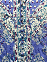 Load image into Gallery viewer, Free People Shirt Womens Medium Blue Magic Mystery Hippie Bell Sleeve Boho
