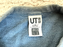 Load image into Gallery viewer, Uniqlo Hokusai Sweatshirt Adult Extra Small Blue Samurai Swordfight Sweater Mens
