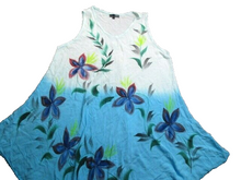 Load image into Gallery viewer, Bella Moda Dress Womens 1X Sleeveless Allover Print Flower Sundress Plus Ladies
