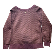 Load image into Gallery viewer, Prana Sweater Womens Medium Maroon Quilted Silverspring Oversized Pullover Lady
