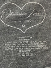 Load image into Gallery viewer, Staying Alive Shirt Womens Medium Gray Dancing Skeletons Flower Whimsigoth Goth
