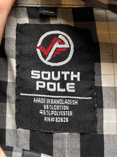 Load image into Gallery viewer, Southpole Shirt Adult 4XL Black White Checkered Double Flap Pockets Casual Mens
