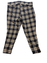 Load image into Gallery viewer, Torrid Pants Womens 3 (36x23.5) Black Beige Plaid Capri Cropped Spandex Stretch
