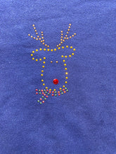 Load image into Gallery viewer, Rudolph The Red Nose Reindeer Sweater Adult Extra Large Rhinestones Fleece Mens
