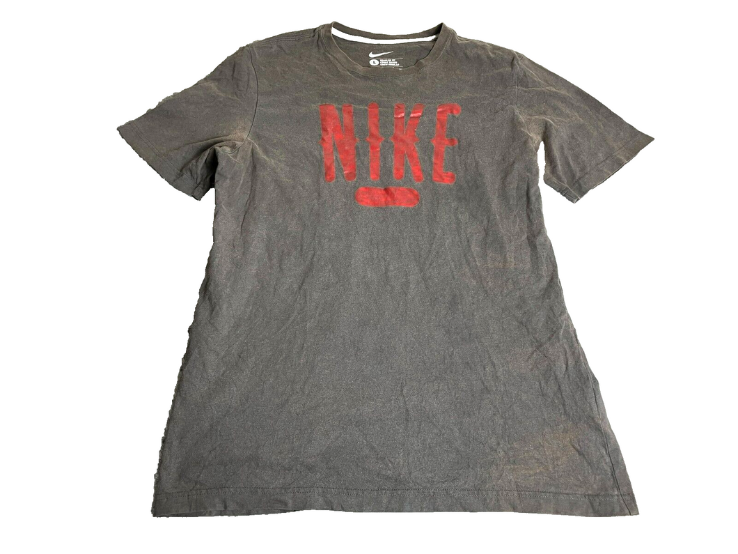 Nike Shirt Adult Large Charcoal Regular Fit Swoosh Logo Streetwear Skater Mens