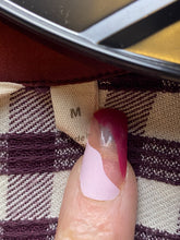 Load image into Gallery viewer, Soft Surroundings Shirt Womens Medium Burgundy Plaid Tunic Patchwork Ladies
