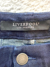 Load image into Gallery viewer, Liverpool Shorts Womens 24W (27x5.5) Midnight Blue Denim The Trouser Cuffed Plus
