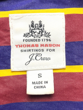 Load image into Gallery viewer, J Crew Thomas Mason Shirt Womens Small Brushpopper Striped Button Up Casual Lady
