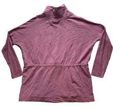 Load image into Gallery viewer, Athleta Sweatshirt Womens Medium Purple Cowl Cinch Neck Oversized Spandex Modal
