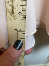 Load image into Gallery viewer, VTG Ursula of Switzerland Dress Womens 3/4 Pale Peach Chiffon Shoulder Pads Maxi
