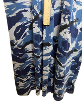 Load image into Gallery viewer, Woosea Dress Womens Extra Large Blue Deep V-Neck Maxi Boho Geometric Rayon
