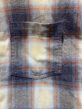 Load image into Gallery viewer, STOIC Shirt Adult Large Blue Ivory Button Up Flannel Plaid Pocket Casual Mens
