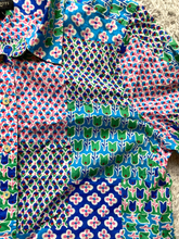 Load image into Gallery viewer, Talbots Shirt Womens Large Petites Colorful Patchwork Flower Button Up Ladies
