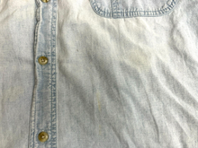 Load image into Gallery viewer, Red Head Shirt Adult 3XL XXXL Light Blue Denim Embroidered Bass Fish Pocket Mens
