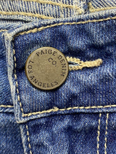 Load image into Gallery viewer, Paige Jeans Womens 33x25 Blue Denim Jimmy Jimmy Skinny Distressed Cuffed Ladies
