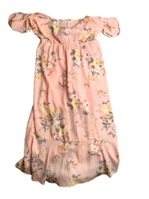 Load image into Gallery viewer, Socialite Dress Womens Extra Large Peach Ruffle Wrap Midi Asymmetric Boho Flared
