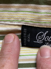 Load image into Gallery viewer, Southpole Shirt Adult 4XL Green Y2K Striped Button Up Signature Series Mens

