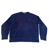 Load image into Gallery viewer, POLO Ralph Lauren Sweater Adult Large Navy Blue Crew Neck Outerwear Pullover Men
