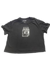 Load image into Gallery viewer, Hot Topic Shirt Womens Large Black Goth Milk Cropped Streetwear Oversized Ladies
