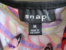 Load image into Gallery viewer, Snap Dress Womens Medium Spaghetti Strap Smocked Maxi Spandex Paisley Black Lady
