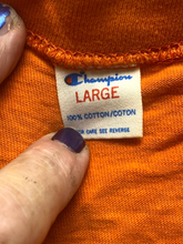 Load image into Gallery viewer, VTG Tennessee Volunteers Shirt Womens Large Orange Champion Single Stitch 80s
