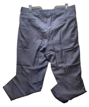 Load image into Gallery viewer, Wool Pants Adult 40x28 Navy Pleated Wool Straight Leg Casual Italy Dress Mens
