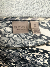 Load image into Gallery viewer, Easywear by Chico's Womens 3 Gray Tan Spandex Stretch Boxy Blouse Plus Ladies
