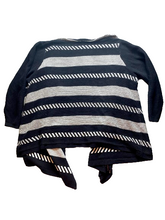 Load image into Gallery viewer, Torrid Sweater Womens 4 4X Black White Waterfall Open Front Cardigan Draped Lady
