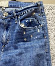 Load image into Gallery viewer, McGuire Anthropologie Jeans Womens (30x28) Blue Denim Whiskered Acid Wash USA
