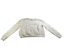 Load image into Gallery viewer, ZARA Sweater Womens Large Lace Frills Cropped Jumper Outerwear Pullover Ladies
