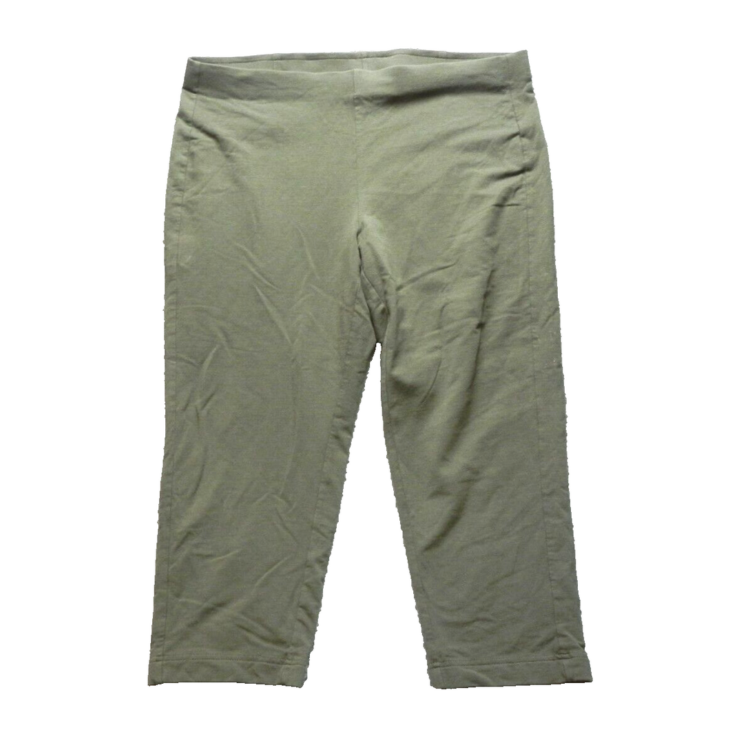 J Jill Pure Jill Pants Womens Large Slim Leg Cropped Ponte Elastic Waist Ladies