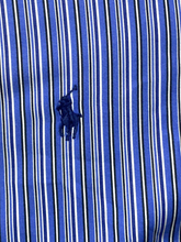 Load image into Gallery viewer, Ralph Lauren Shirt Adult Large Blue Striped Custom Fit Button Up Casual Mens
