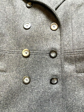 Load image into Gallery viewer, Mario De Pinto Pea Coat Womens Extra Large Gray Double Breasted Wool Nylon USA
