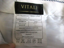 Load image into Gallery viewer, Vitali Pants Adult 36x29 Gray Plaid Flat Front Straight Leg Trouser Dress Mens
