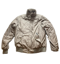 Load image into Gallery viewer, VTG Members Only Jacket Adult 44L Taupe Full Zip Snaps Bomber Outdoor Mens
