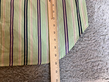 Load image into Gallery viewer, Tailorbyrd Shirt Adult Medium Green Blue Purple Striped Casual Flamingo Mens
