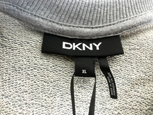 Load image into Gallery viewer, DKNY Sweatshirt Womens Extra Large Gray Sequins Logo Crew Neck Sweater Lady NWT
