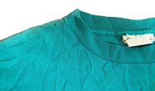 Load image into Gallery viewer, VTG Peanuts Shirt Womens Large Teal Green Lucy Charlie Brown Burned Calories 80s
