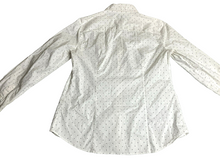 Load image into Gallery viewer, J Crew Shirt Womens Medium White Haberdashery Mini Polkadots Button Up Ladies

